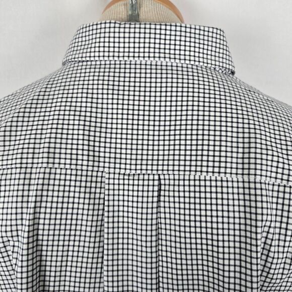Duluth Trading Dress Shirt Men's 2XLT Black White Check Button Collard Cotton - Picture 3 of 16